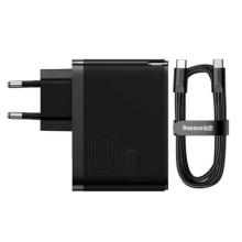 Ātrais lādētājs Baseus GaN5 Pro C+U 100W, EU, melns