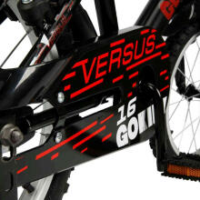 Bērnu velosipēds GoKidy 16 Versus (VER.1601) melns/sarkans