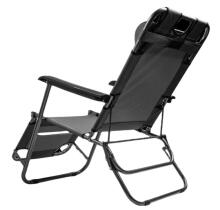 Ikonka Art.KX4509 Folding garden lounger waterproof graphite