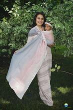 Little Frog Ring Sling Cotton Art.164113 Linen Foggy Cube