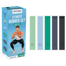 A set of fitness bands (5 pcs) with a different resistance level Spokey ARTIO
