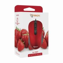 Sbox M-901 Optical Mouse  Red