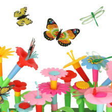 Ikonka Art.KX4395 Flowers creative blocks flower garden 175 elements