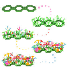 Ikonka Art.KX4395 Flowers creative blocks flower garden 175 elements