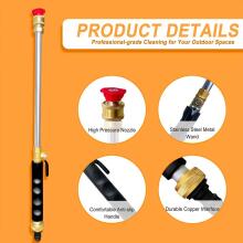 Nozzle Power Washer for Garden Hose Art.165390 Dārza šļūtenes augstspiediena mazgātājs ar sprauslu, komplektā 2 augstspiediena sprauslas un ātrie savienotāji