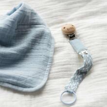 Bibs Pacifier Clip Art.165570 Baby Blue Ivory