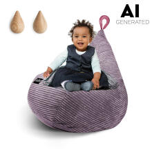 Qubo™ Tiny Drop Art deco Feel Art.165575 Kids ergonomic chair pouf, soft & cute
