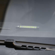 Tellur Temporary Car Parking Card For Two Phone Numbers Metallic Black