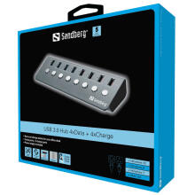 Sandberg 133-94 USB 3.0 Hub 4xData + 4xCharge