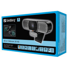 Sandberg 134-37 All-in-1 Webcam 2K HD