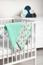 Light Minky Blanket - Hedgehogs mint 75x100