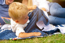 Light Minky Blanket - Hedgehogs mint 75x100