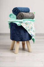 Light Minky Blanket - Hedgehogs mint 75x100