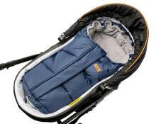 Combi 3in1 Romper Bag – navy/grey polar fleece