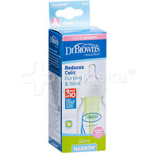Dr. Brown’s Natural Flow® Options+™ PP Narrow Art.SB2100 Preemie bottle for premature and newborn babies with a nipple, 60 ml
