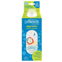 SB81097 STANDARD 250ML non-spill bottle. Silicon mouthpiece. Lion