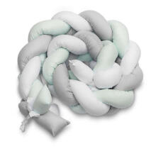 Braided Crib Bumpers 210 cm – smooth mint