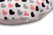Pillow for Feeding – hearts grey
