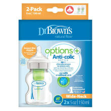 WB52600 5 oz/150 ml PP Wide-Neck Options+ Bottle, 2-Pack