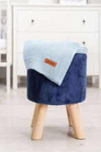 Knitted Blanket – blue