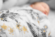 Muslin swaddle blanket – roses