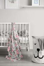 Muslin swaddle blanket – roses