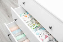 Muslin diaper 70x80 – peonies white