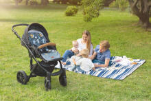 Waffle pushchair liner – clearing mint