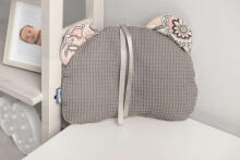 Pushchair pillow Bear – Waffle India graphite