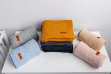 Knitted Blanket – navy blue