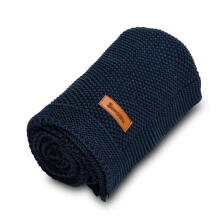 Knitted Blanket – navy blue