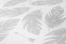 Cot Insert – grey feathers