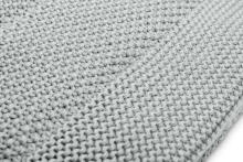 Knitted cot set with muslin - grey