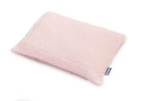 Knitted cot set with muslin - pink