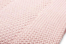 Knitted cot set with muslin - pink