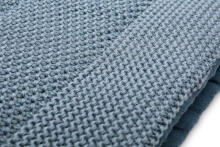Knitted cot set with muslin - blue