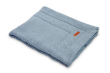 Knitted cot set with muslin - blue