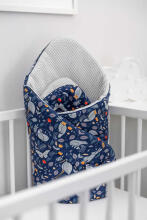 BABY WRAP/BABY BUNTING WAFFLE - ANIMAL LAND GREY