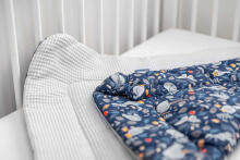 BABY WRAP/BABY BUNTING WAFFLE - ANIMAL LAND GREY