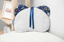 PUSHCHAIR PILLOW BEAR - WAFFLE ANIMAL LAND GREY