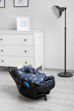 WAFFLE CARRY-COT SWADDLE BLANKET - ANIMAL LAND GREY