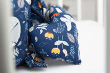 WAFFLE NEST/BABY COCOON - ANIMAL LAND GREY