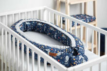 WAFFLE NEST/BABY COCOON - ANIMAL LAND GREY