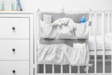 BED ORGANIZER WAFFLE - DANDELIONS GRAPHITE
