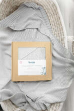 HOODED SWADDLE BLANKET 100% BAMBOO GIFT GREY
