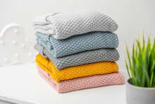 HOODED SWADDLE BLANKET 100% BAMBOO GIFT GREY