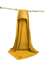 HOODED SWADDLE BLANKET 100% BAMBOO GIFT MUSTARD