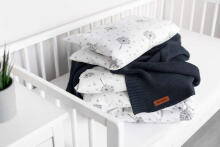 Bamboo and cotton blanket – NAVY