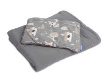COTTON-MUSLIN SET PACK. GRAPHITE  