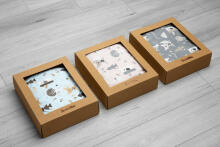 COTTON-MUSLIN SET PACK. GRAPHITE  
